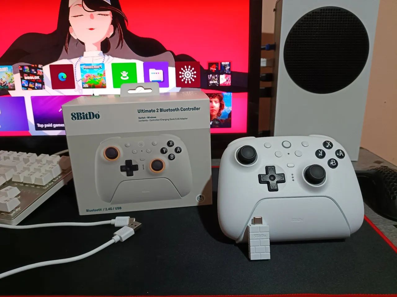 Controle 8BitDo ultimate 2 branco 