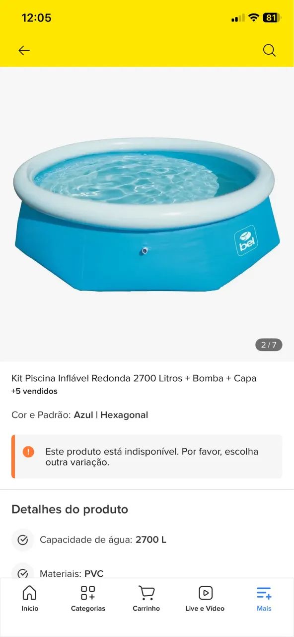 Vende-se Piscina Inflável  - Foto 4