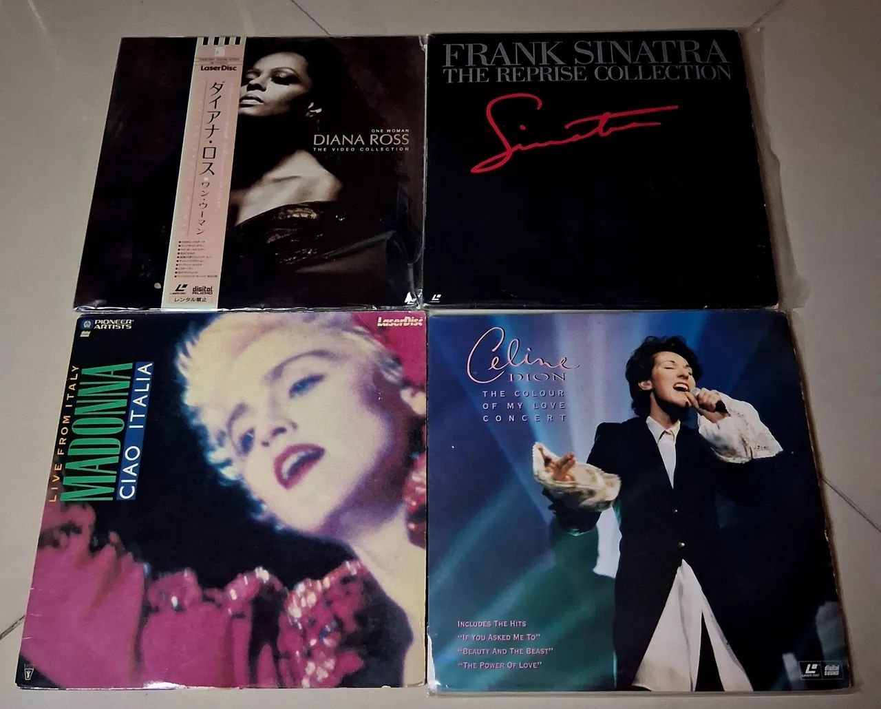 Laser Disc  Madonna Celine Sinatra Diana Ross A Bela e a Fera Ghost Priscilla Lote 7 LD - Foto 2