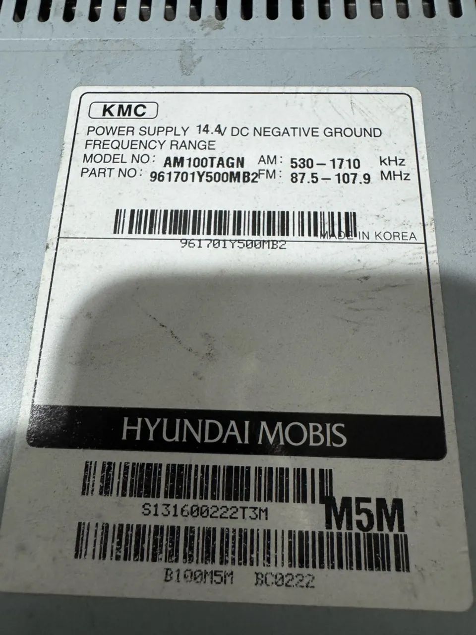 rádio CD player MP3 original do Kia Picanto - Foto 4