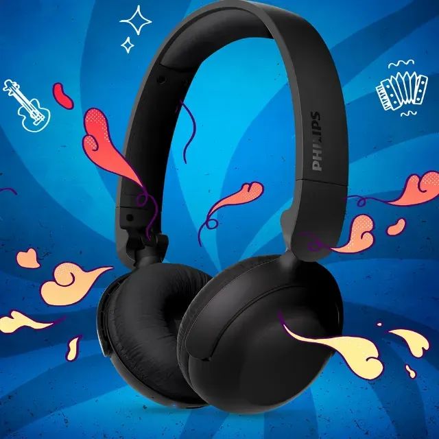 Headphone Philips Wireless Bluetooth, Até 25 horas de Autonomia - TAH2209BK/55-Loja Fs