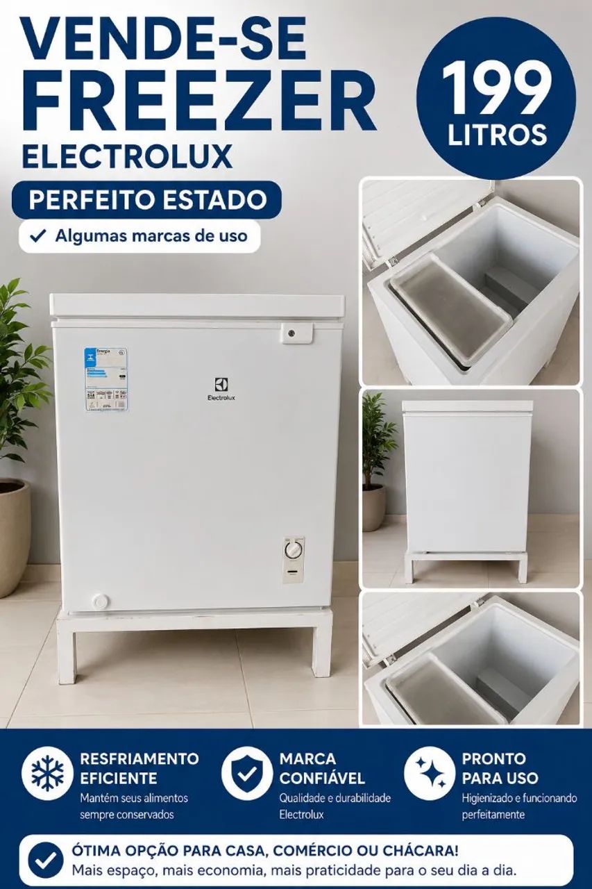 Freezer Electrolux 199 litros 