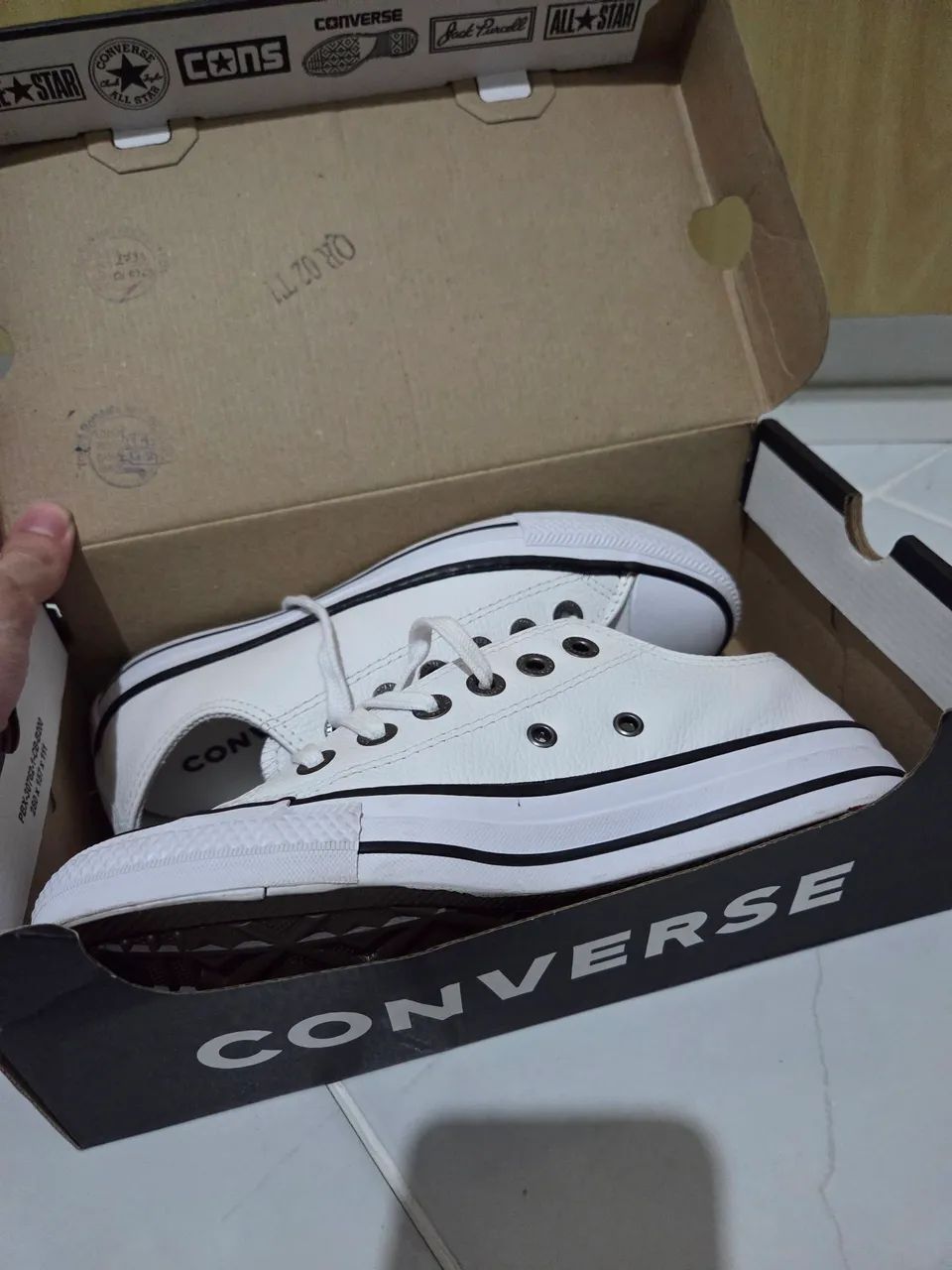 All star Branco Couro 35 - Foto 2