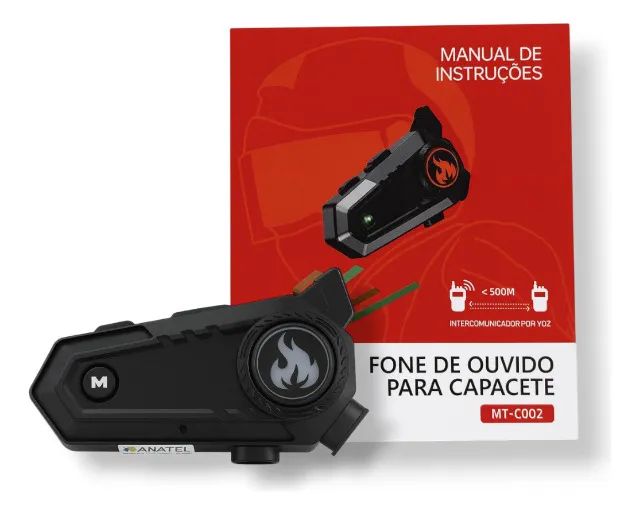 Fone Bluetooth para Capacete Moto Tomate MT-C002 IPX6