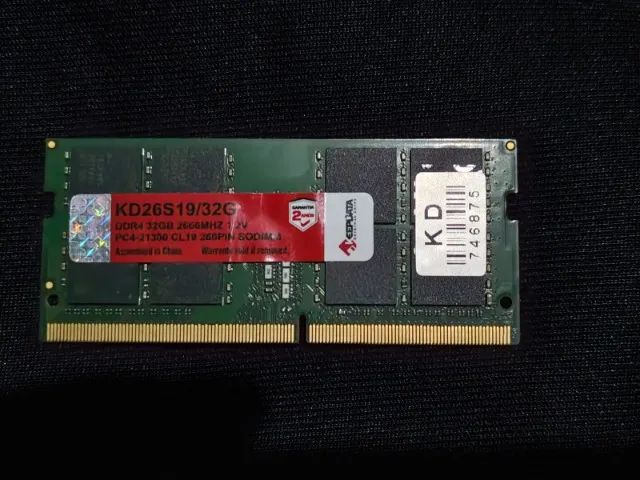 Memória RAM Keepdata 32GB DDR4 2666MHz SO-DIMM (Notebook)