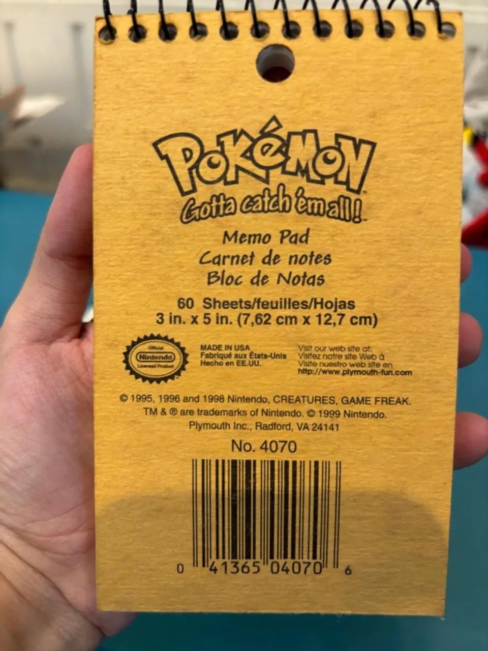 bloco de notas pokemon eevee - vintage importado - Foto 2