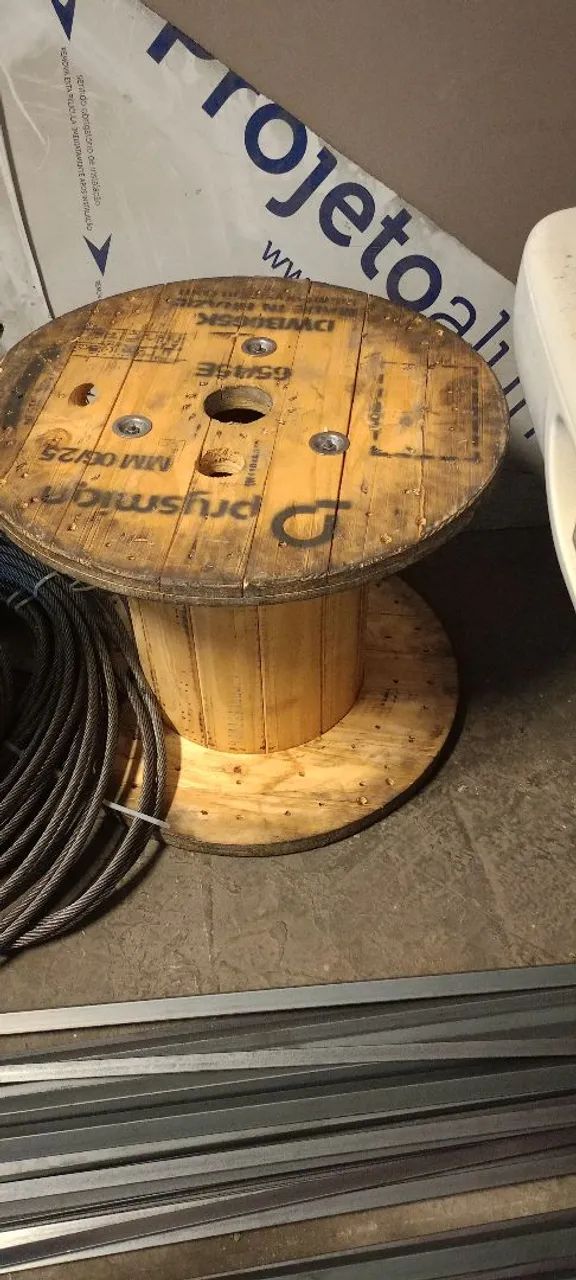Carretel de madeira decoração  - Foto 5