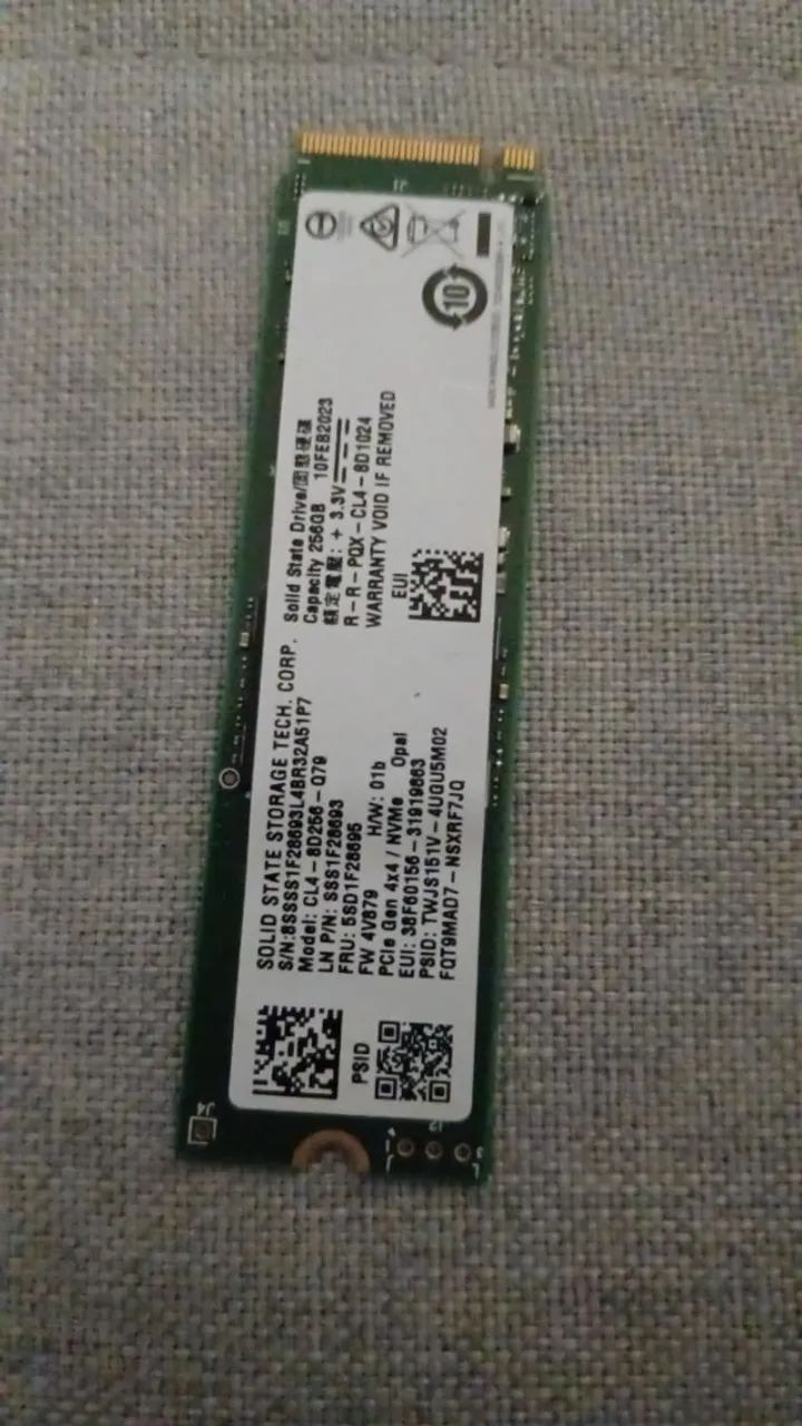 SSD NVME 256GB gen 4 2280