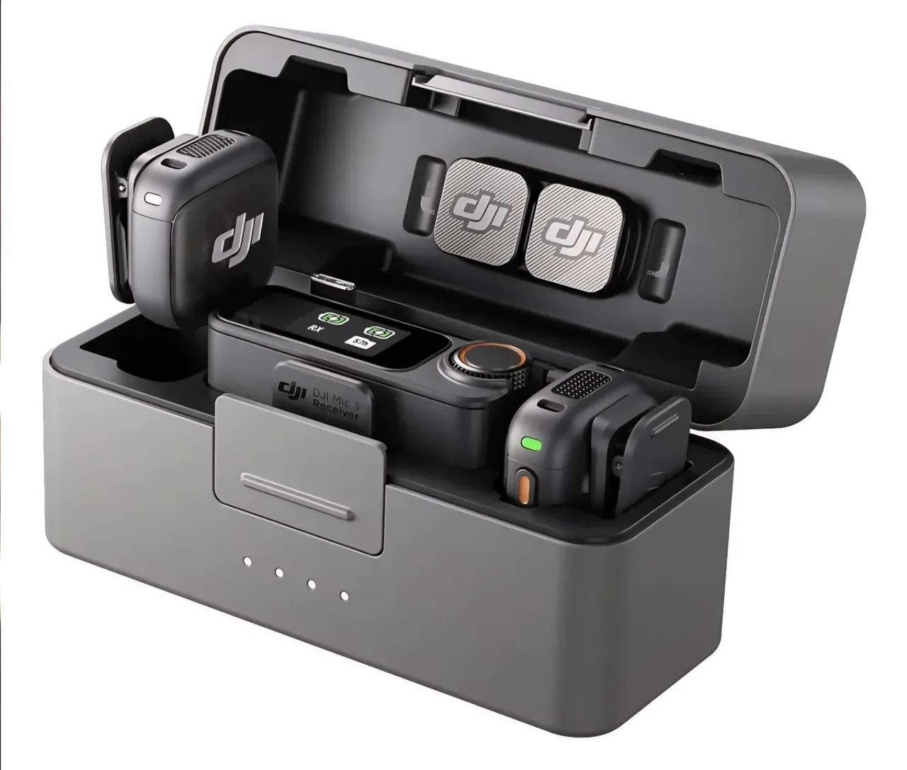 DJI Mic Mini 3 com 2 TX + 1 RX + Charging Case lançamento  - Foto 4