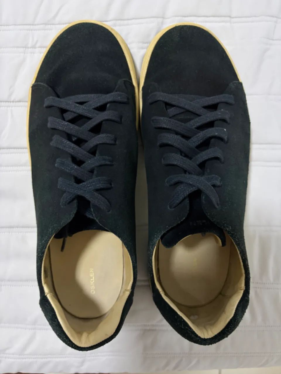 tenis osklen soho camurça e couro preto - Foto 4