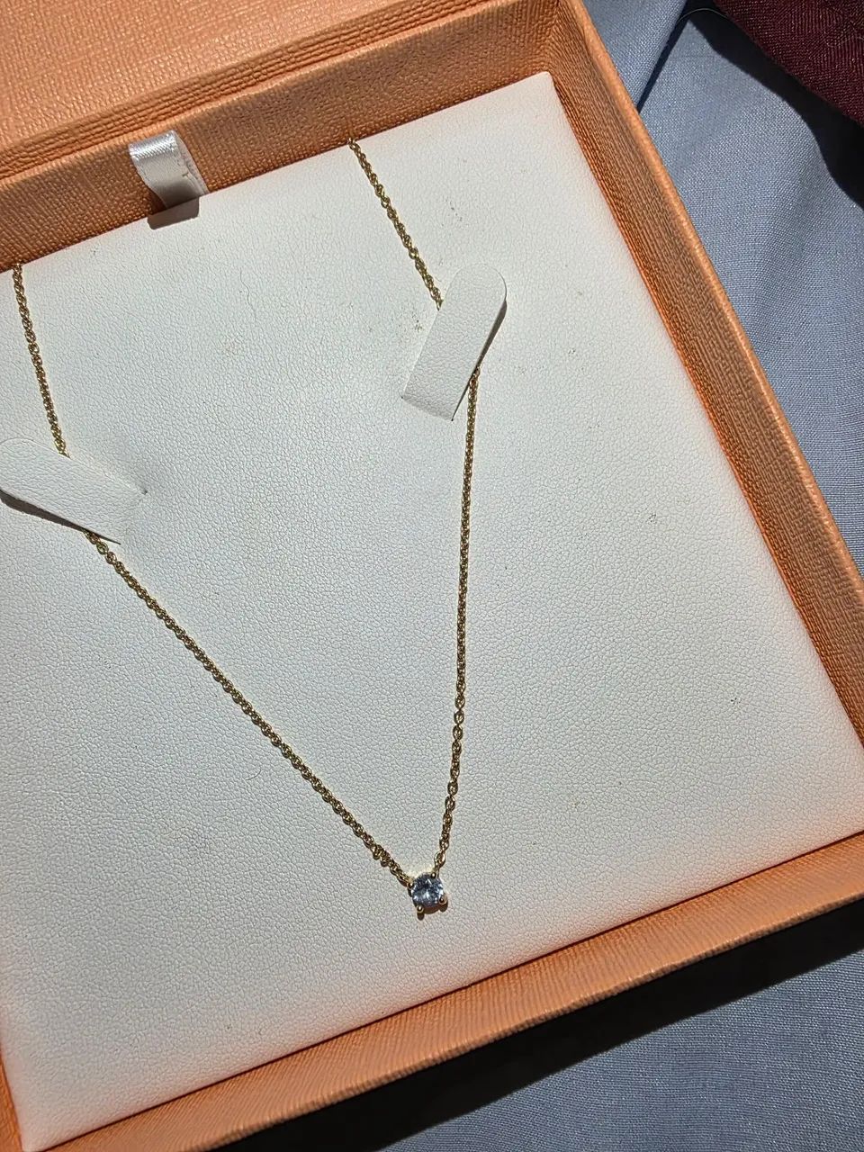 Colar Life Auba em Prata 925 com Banho de Ouro Amarelo 18k e Pedra Azul, 45cm - Foto 4