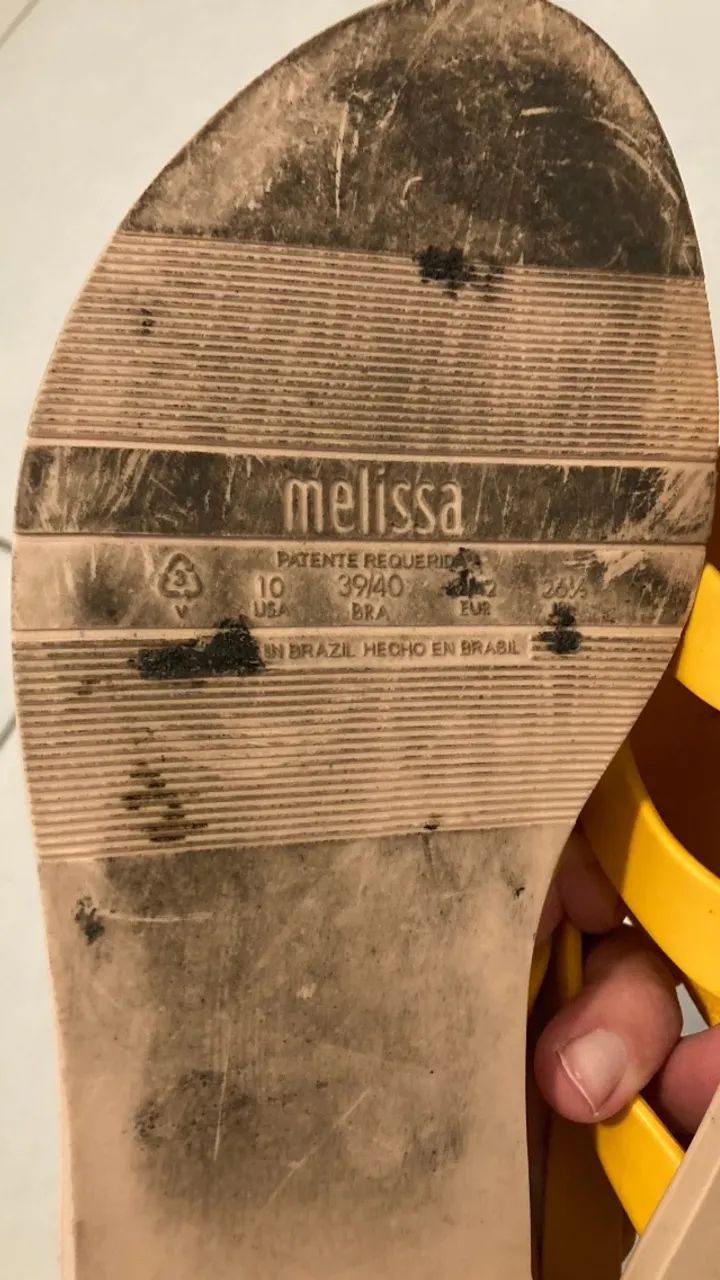 sandália melissa amarela 39/40 - Foto 4