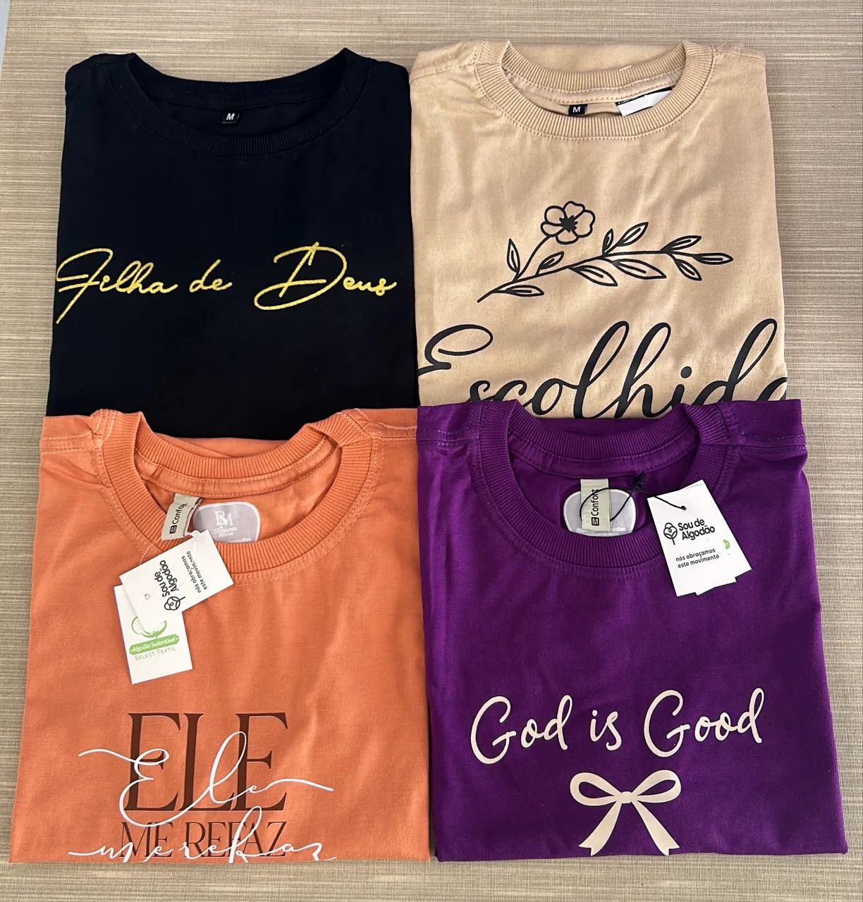 Camisetas 100% algodão Fem masc infan - Foto 4