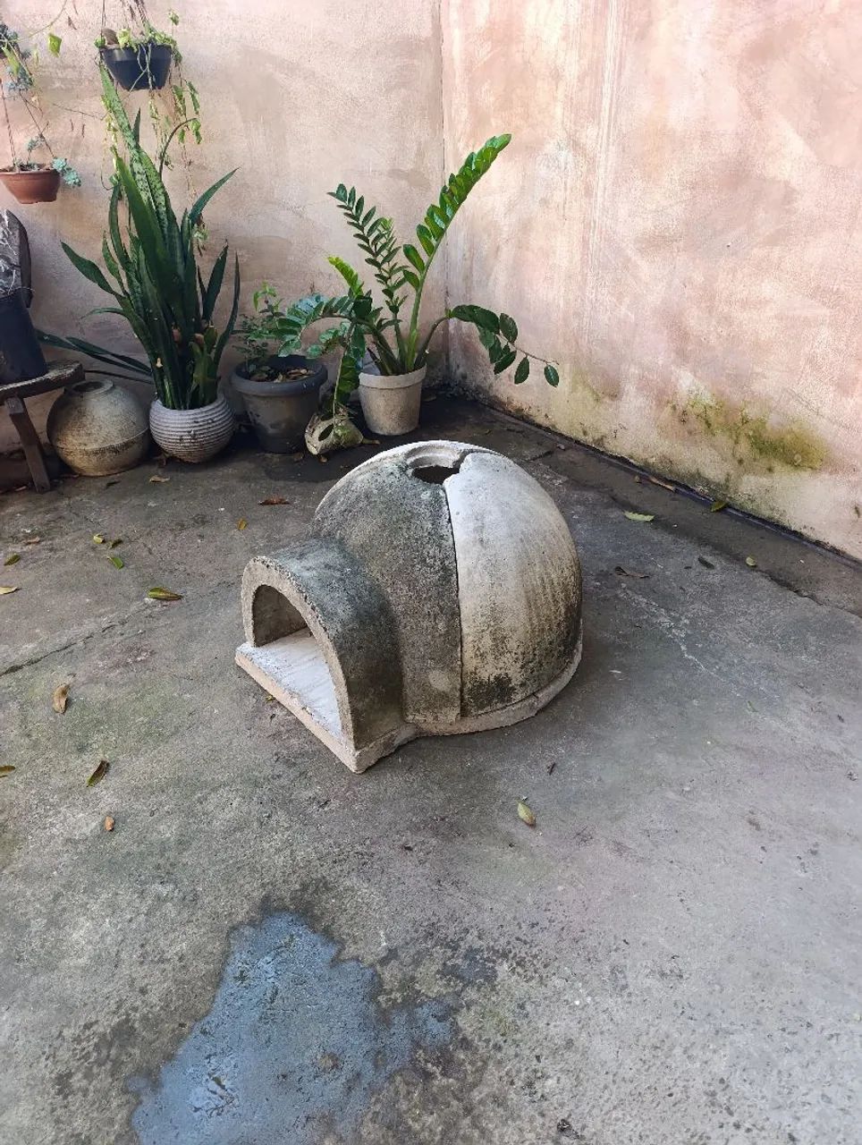 Forno Iglu de concreto para pizza e assados. 