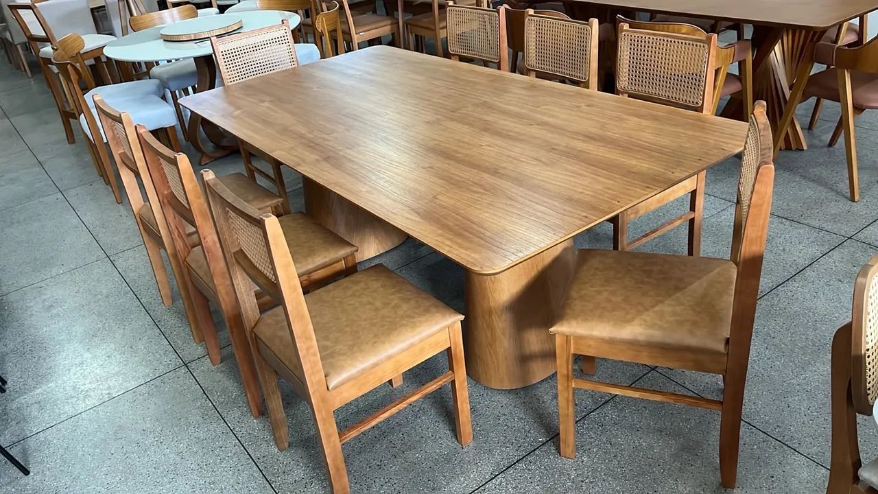 Mesa de Jantar 220x110 Com 8 Cadeiras  - Foto 3