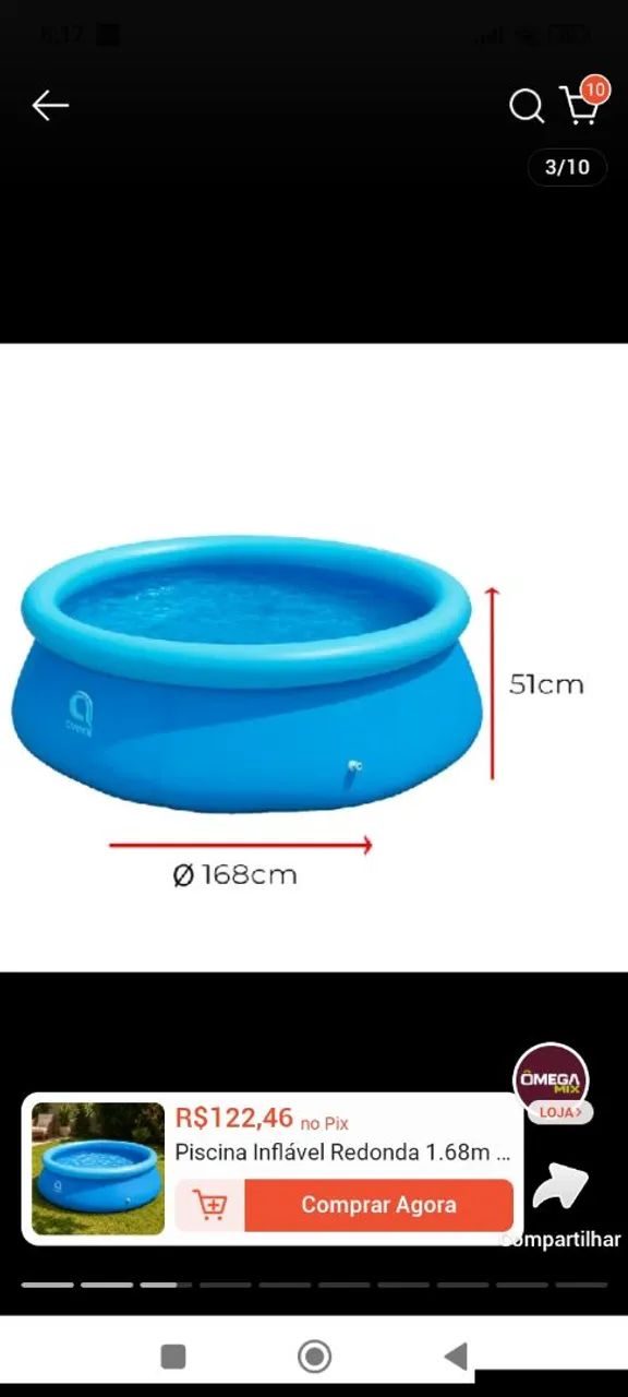 Piscina infantil inflável 