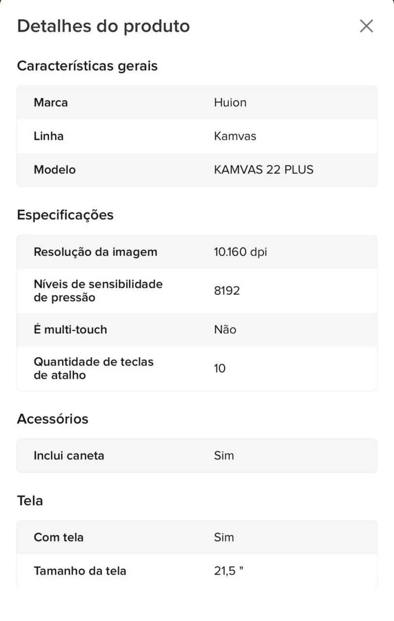 Mesa Digitalizadora Gs2202 Huion Kamvas Plus 22 - Foto 2