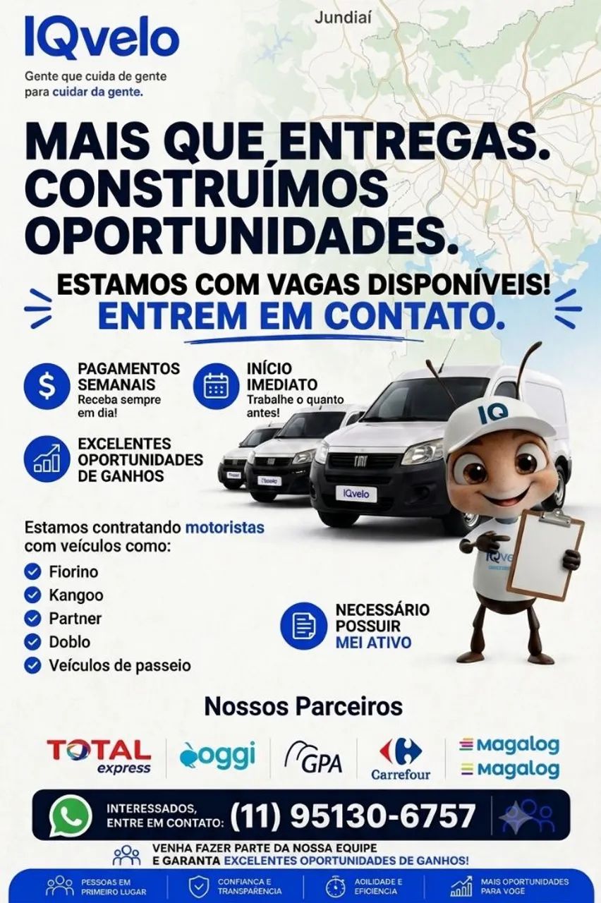 Vaga para motoristas