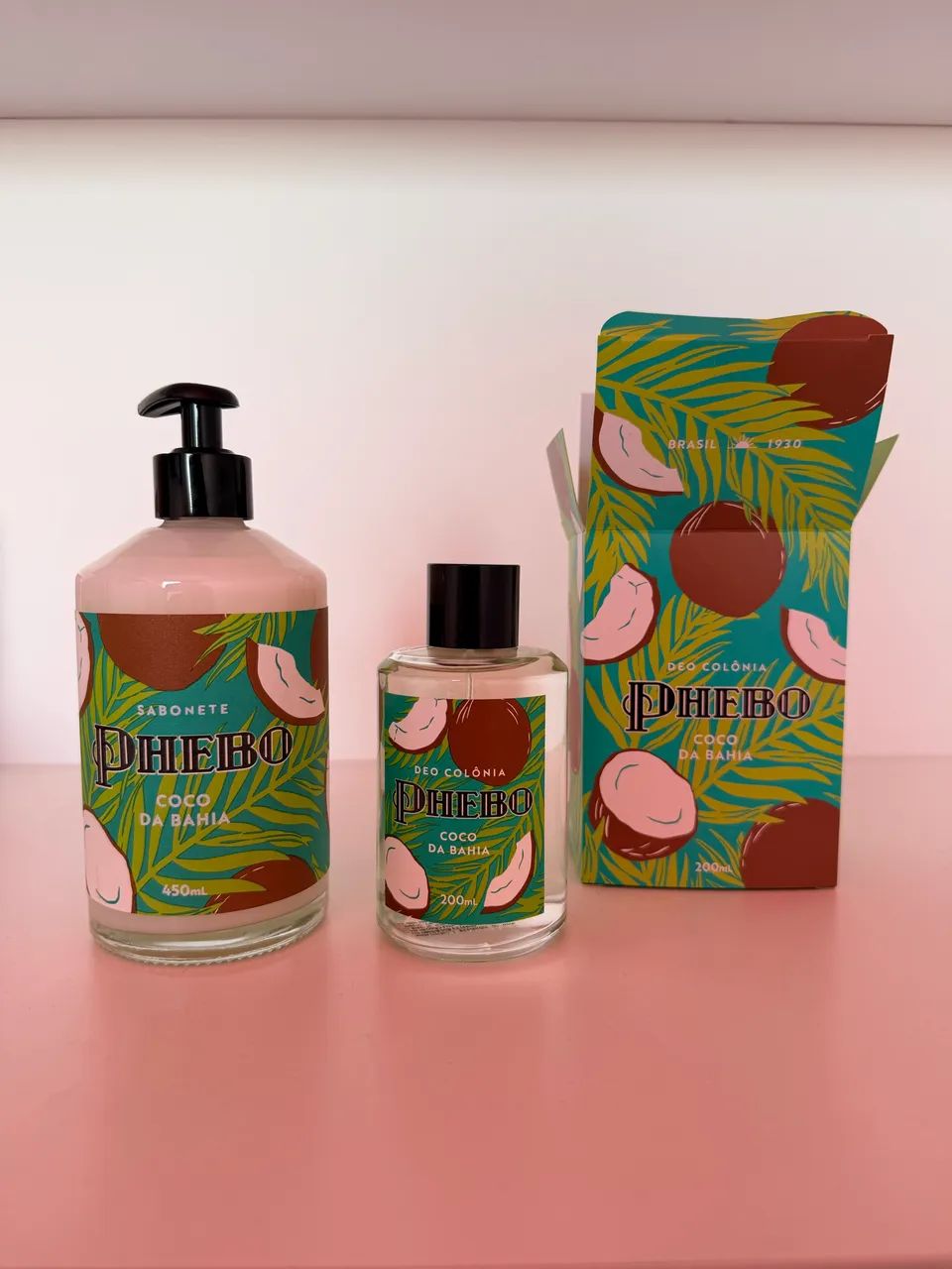 kit phebo coco da bahia sabonete e deo colônia