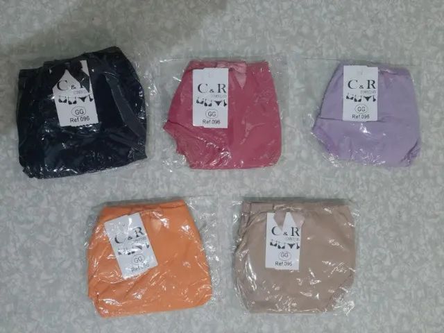 Kit 5 Calcinhas Fio Dental Duplo Renda Microfibra GG - Foto 2