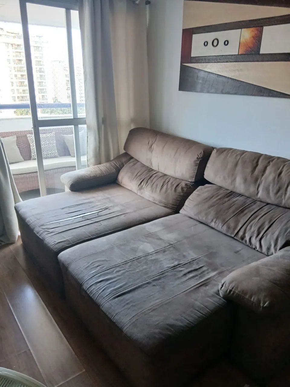 Sofa retrátil 4 lugares, usado - Foto 4