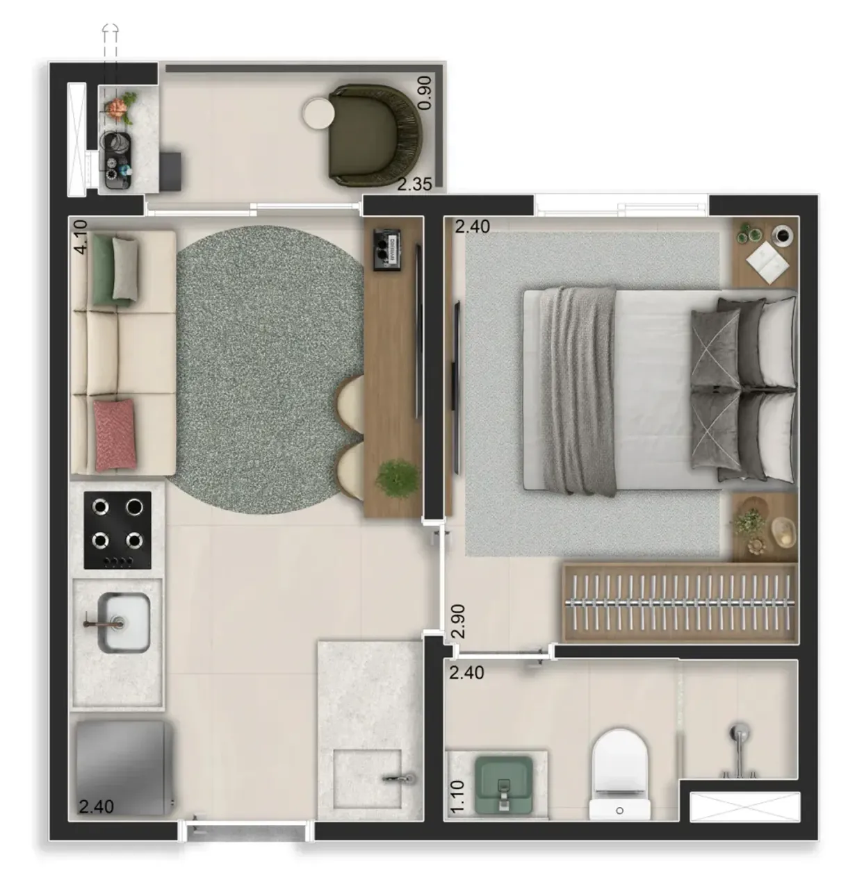 PLANTA 25m²
