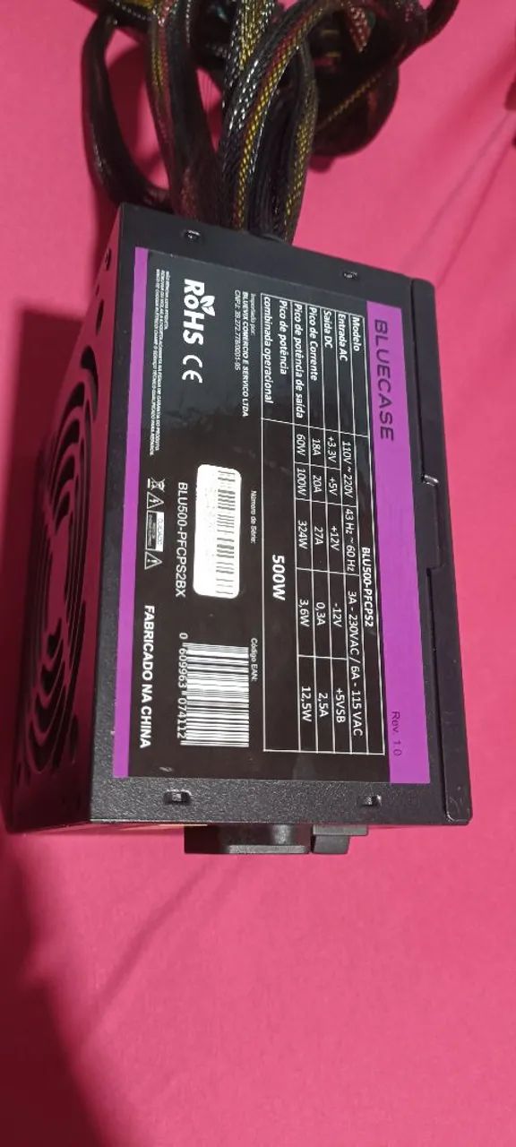Fonte 500w bluecase - Foto 3