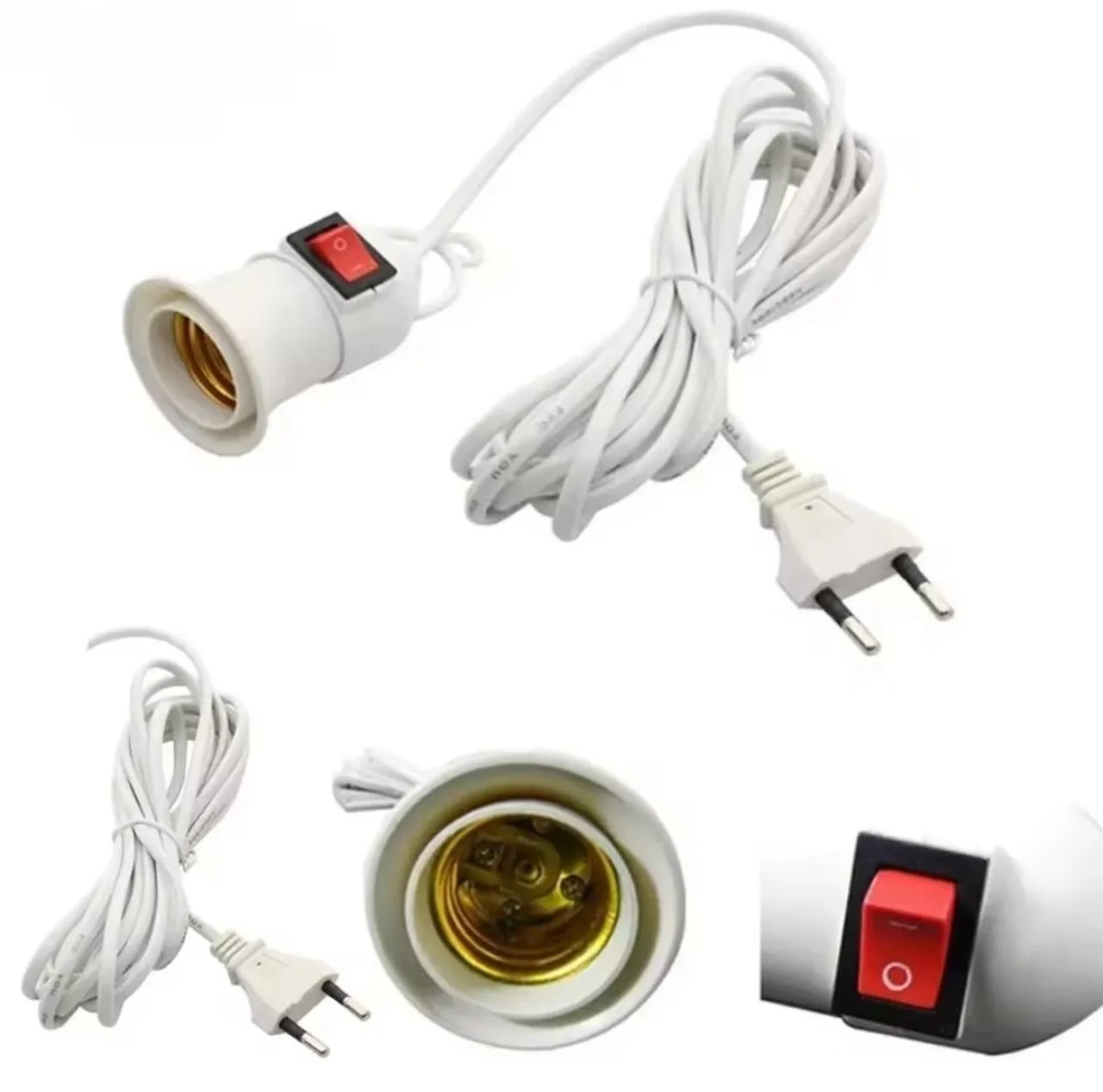 Extensão para lâmpada com boquilha E27 e interruptor - Foto 2