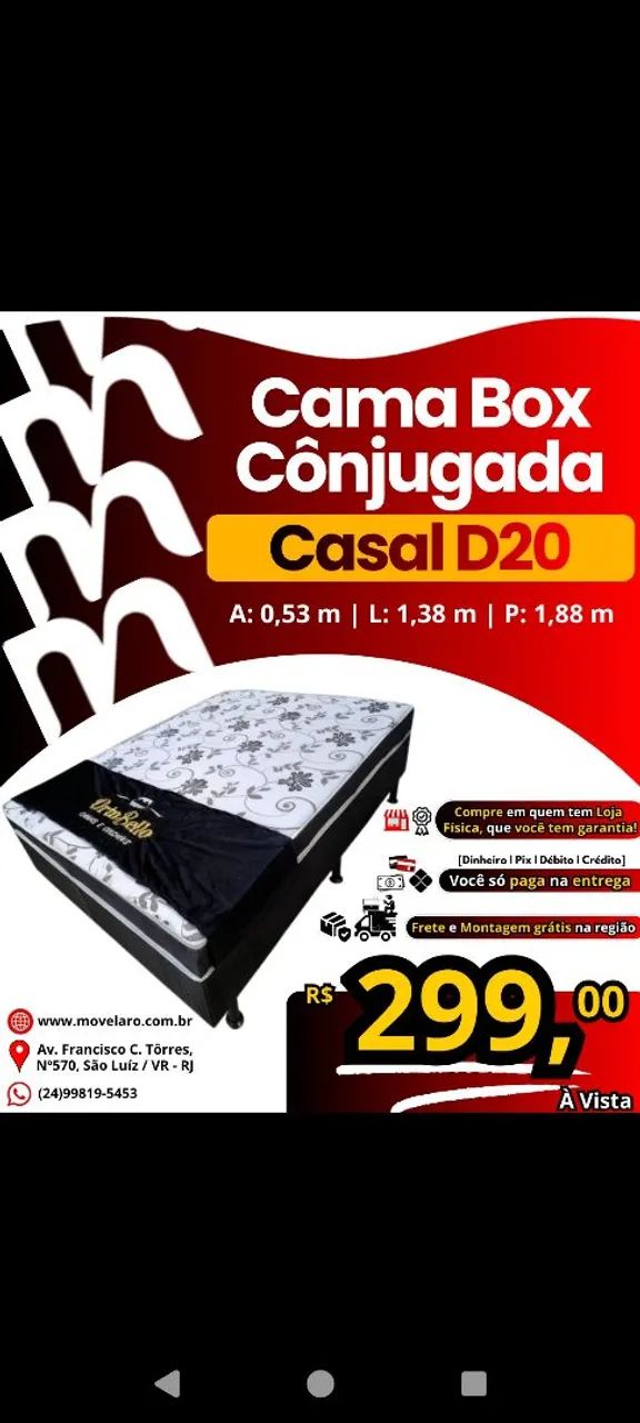 CAMA BOX CASAL 299,00