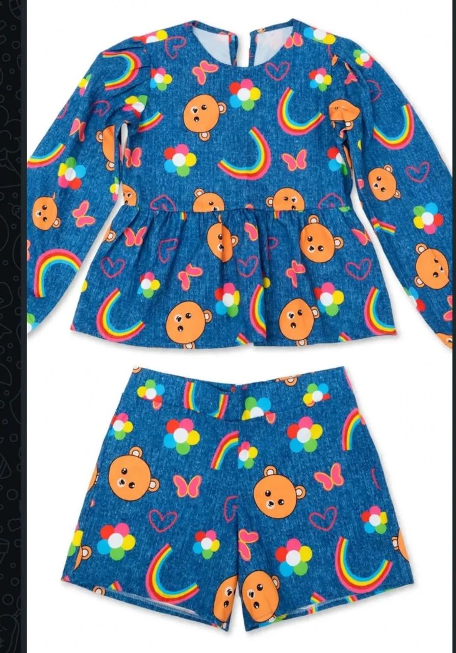 Conjunto estampado dimocinha 10 anos