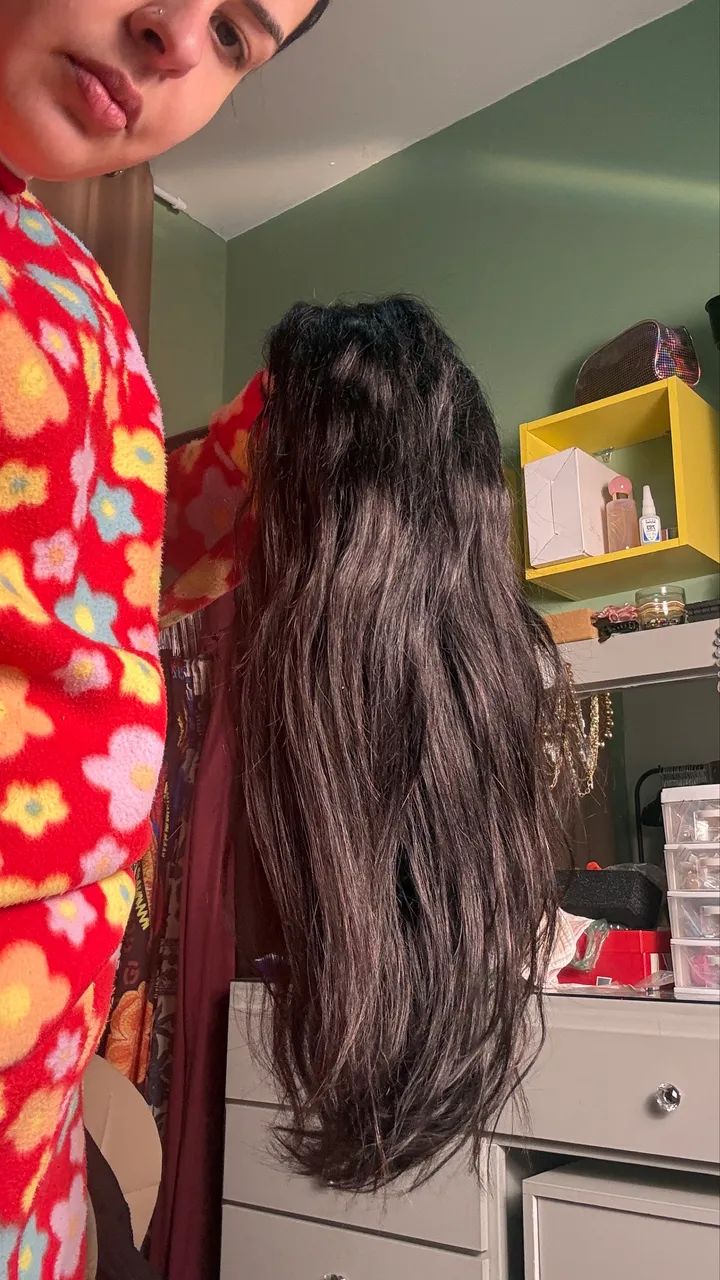 Lace front cabelo humano 45cm
