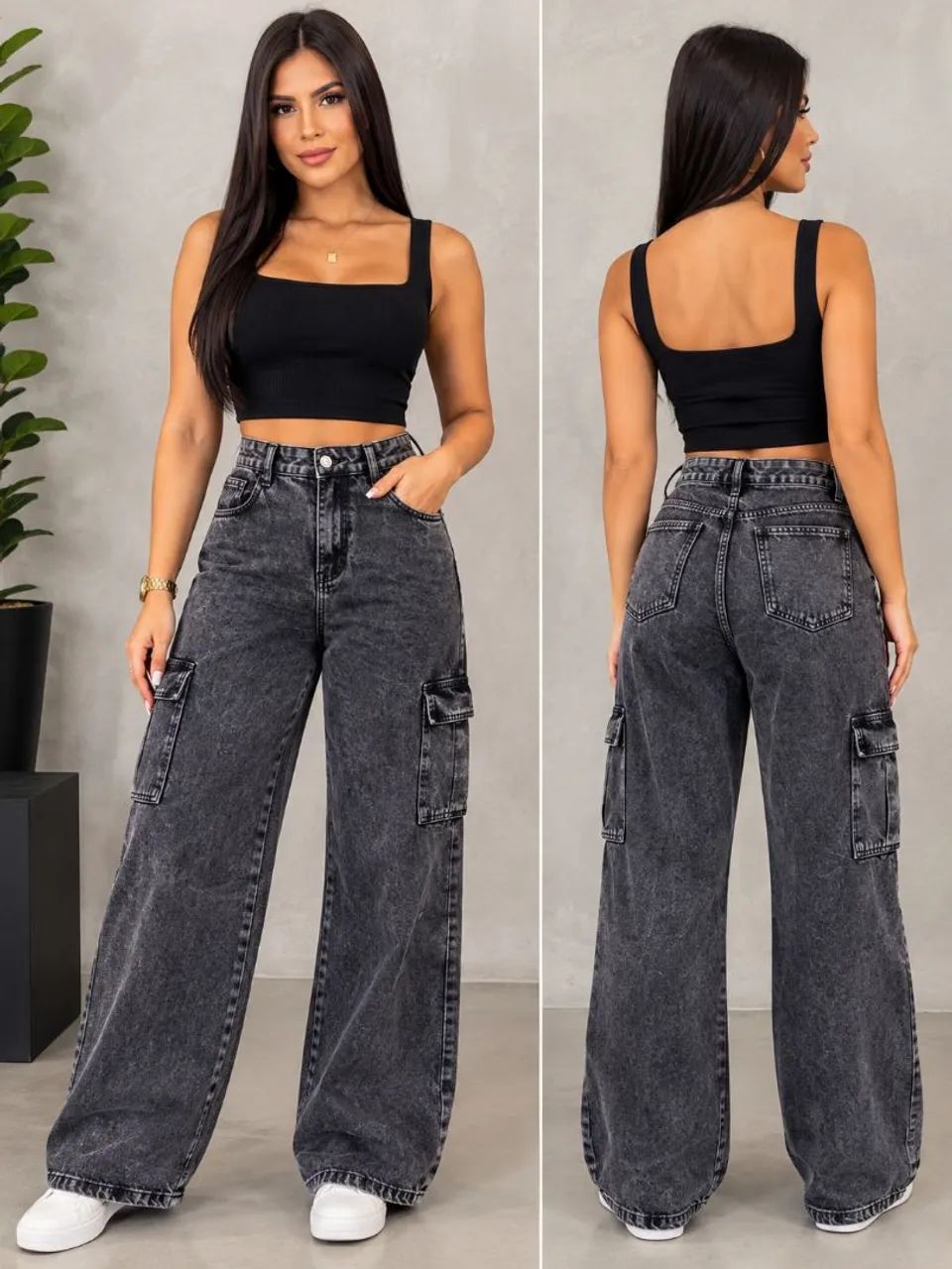 Calça cargo Wide leg - Foto 4