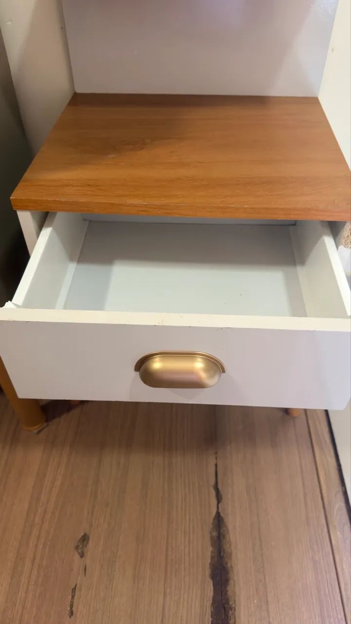 Mesa de Cabeceira Decor Criado Estilo Retrô Para Quarto - Foto 2