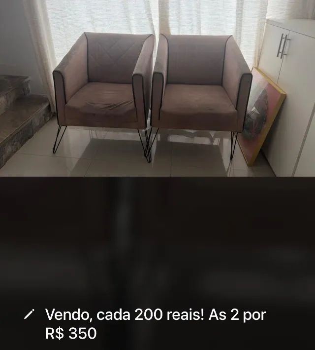 Poltronas acolchoadas 