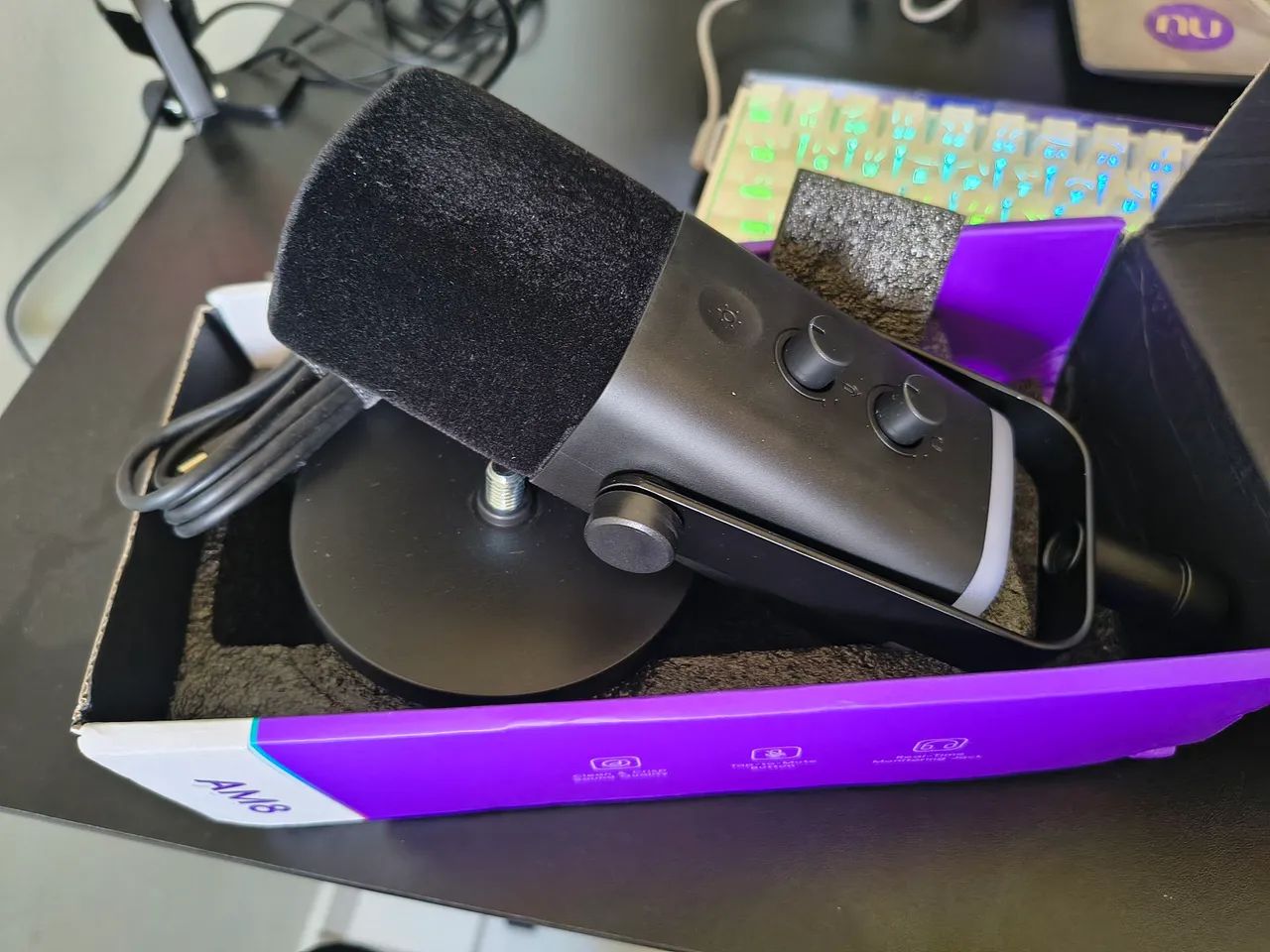 Microfone FiFine AM8 RGB - gamer 
