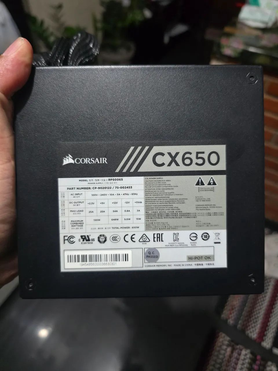 Fonte Corsair CX650 bronze