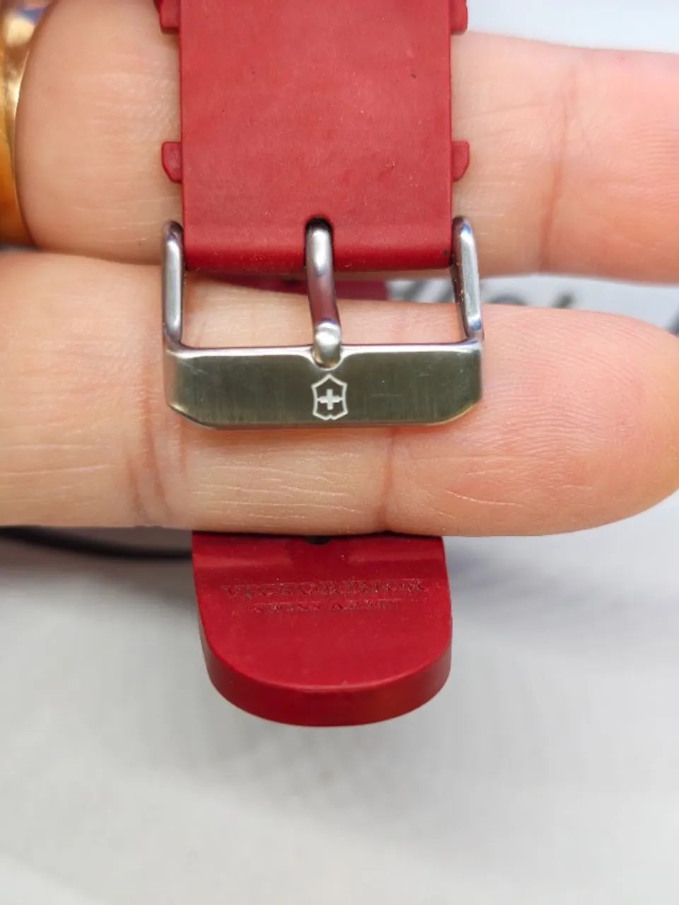 RELOGIO VICTORINOX INOX RED QUARTZ FULL SET - Foto 5
