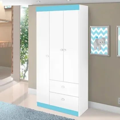 Guarda Roupa Infantil 3 portas 91cm de largura novo direto da fabrica 