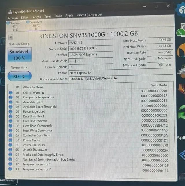 SSD 1tb NVME Kingston 6000 MB/s SNV3S - Foto 2