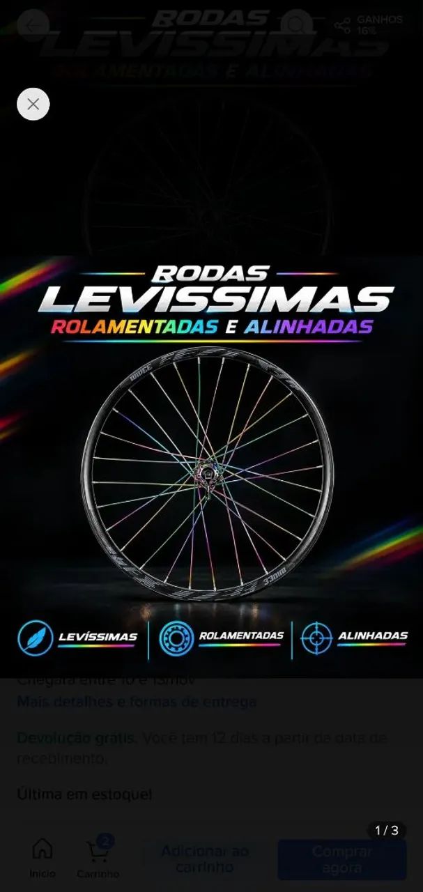 Rodas Flay Rainbow Fx1733  - Foto 3