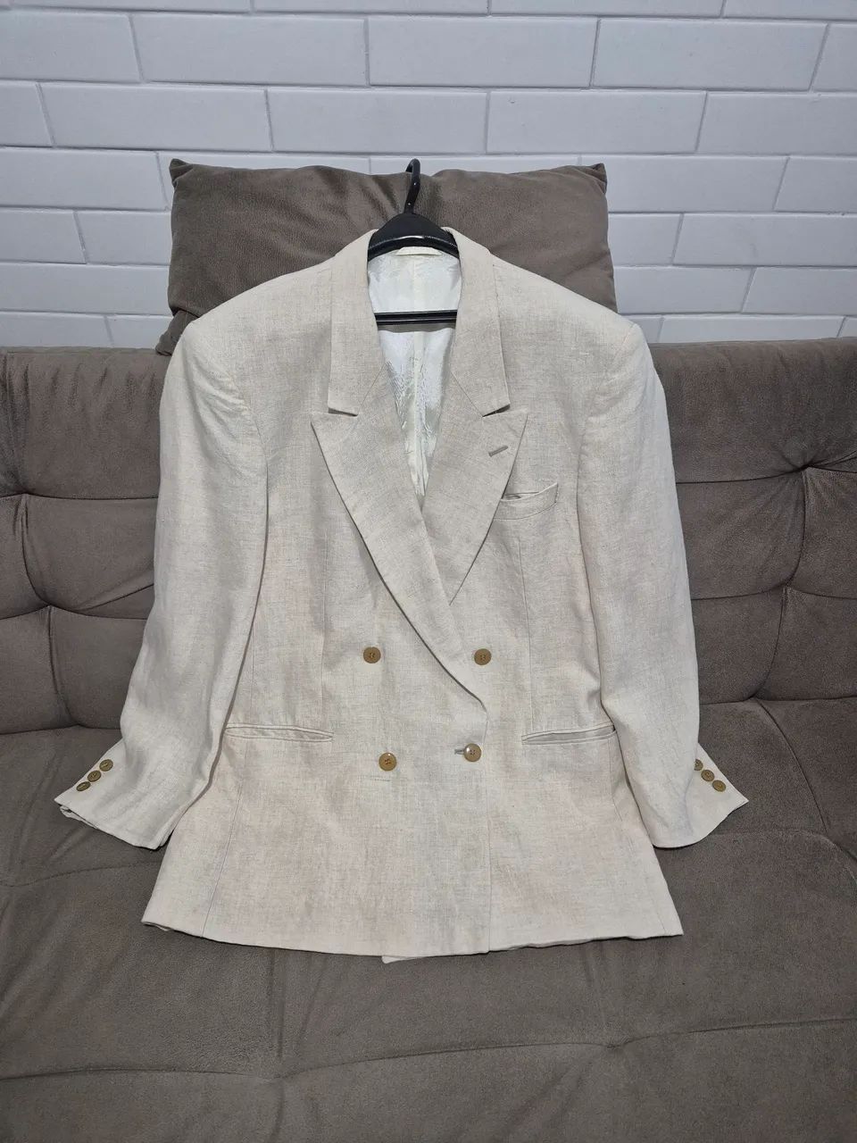 blazer / paletó masculino linho bege