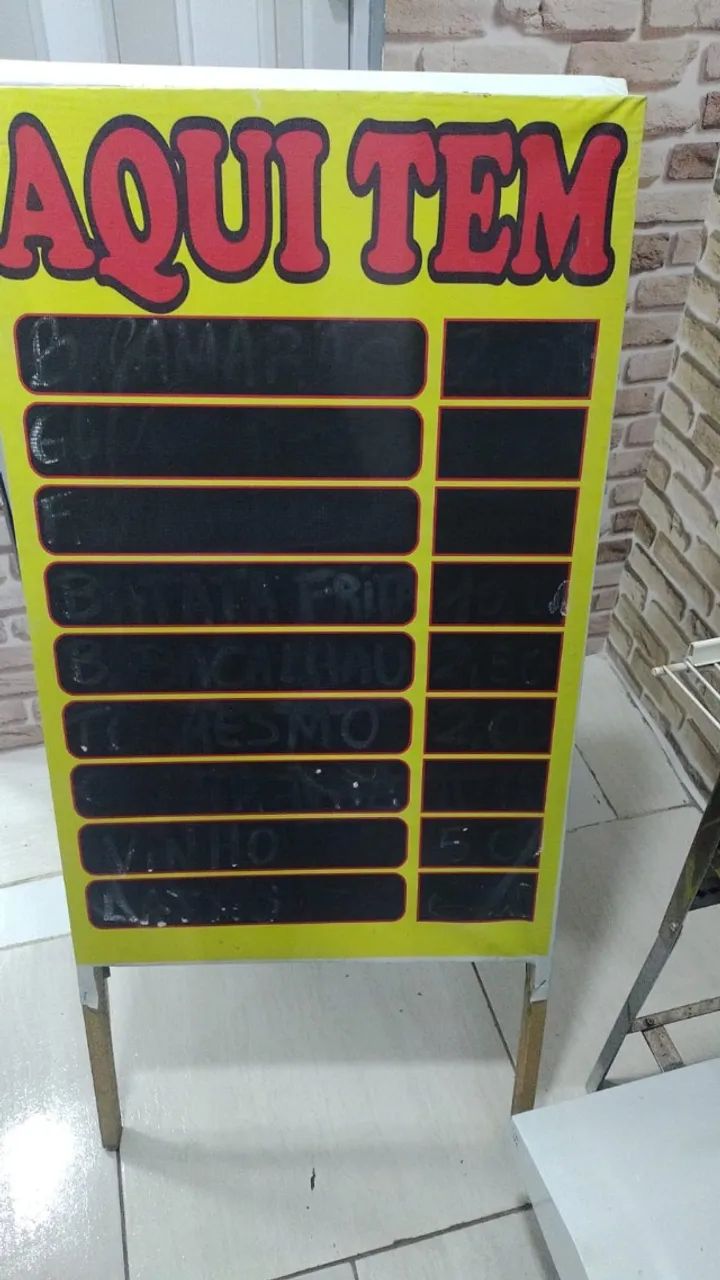 CAVALETE "AQUI TEM" PARA BARES E RESTAURANTES