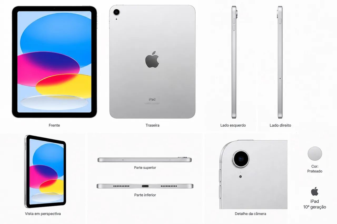 Apple iPad 10ª Geração 64gb - Prateado - Foto 2