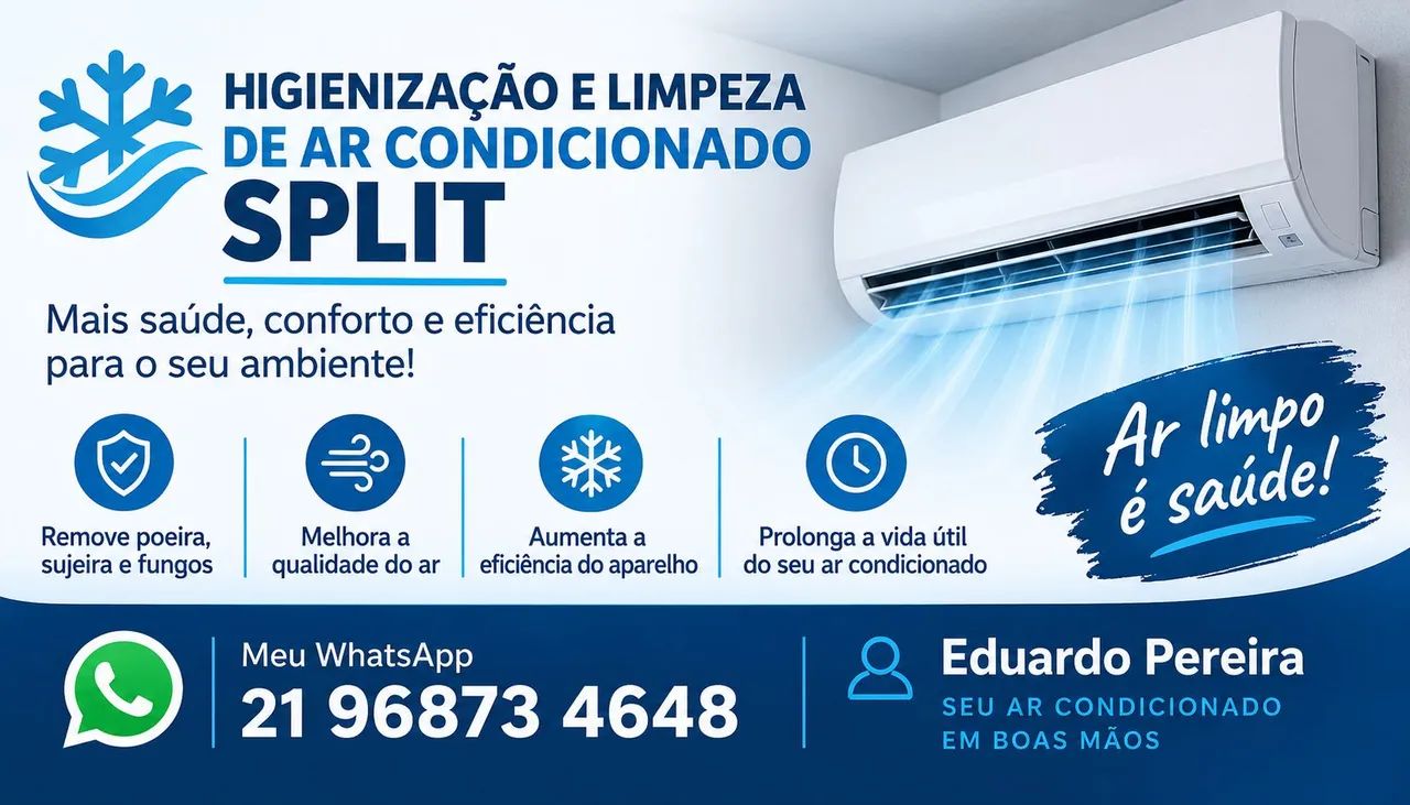 Higienização e Limpeza de Ar Condicionado Split 