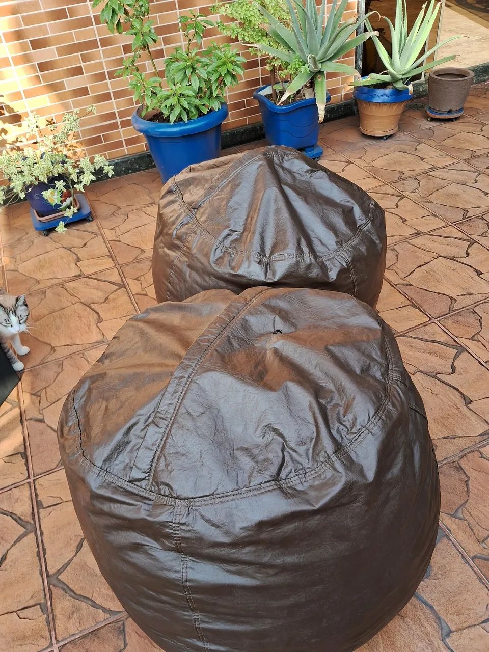 Puff em couro ecológico  - Foto 2