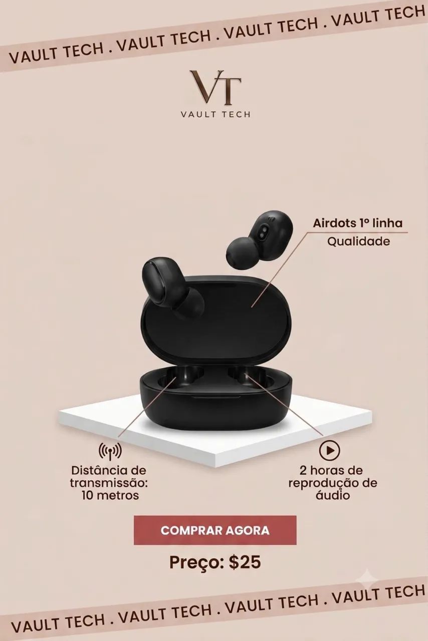 Fone Bluetooth Airdots 1° linha 