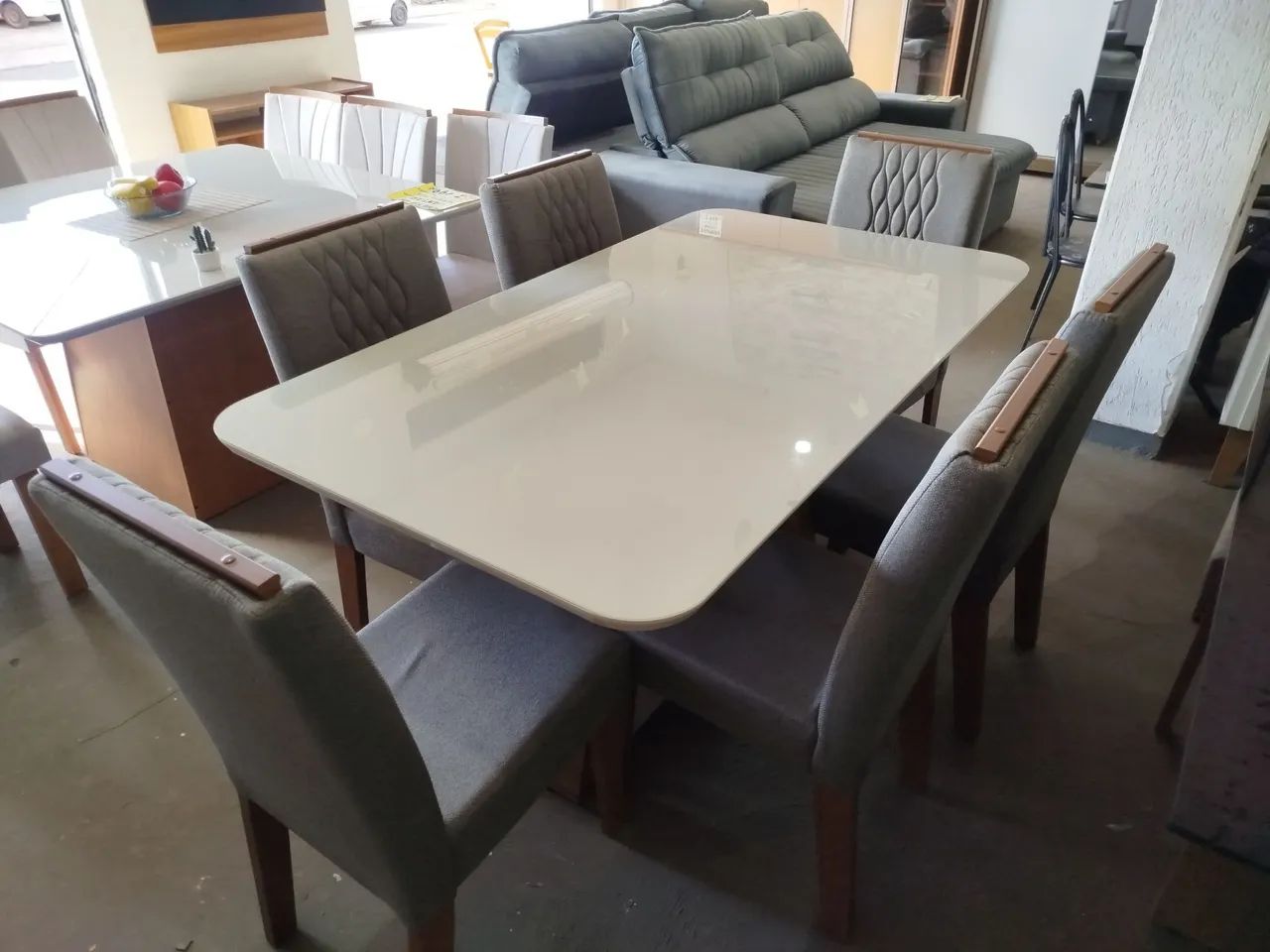 Mesa 6 lugar com tampão em laca canto  moeda base reforçada 100% MDF - Foto 2