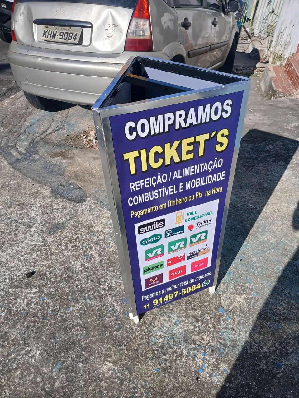 Cavalete publicidade três lados
