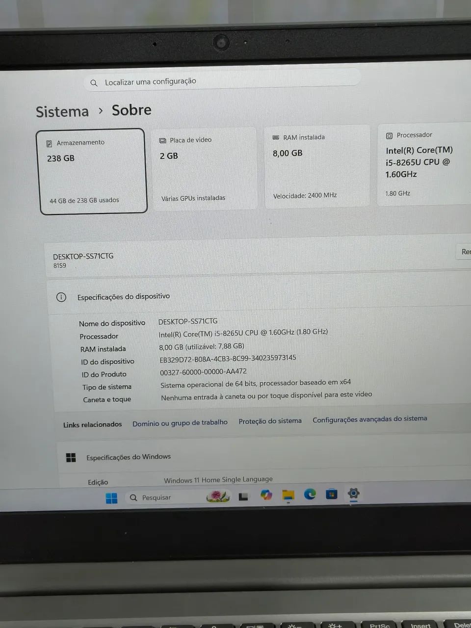 Notebook Lenovo core i5 8gb - Foto 3