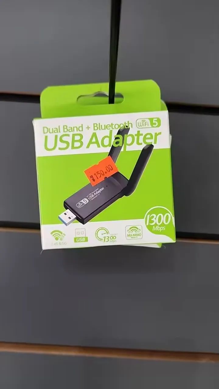Adaptador WiFi USB 3.0 1300Mbps Dual Band + Bluetooth 4.2